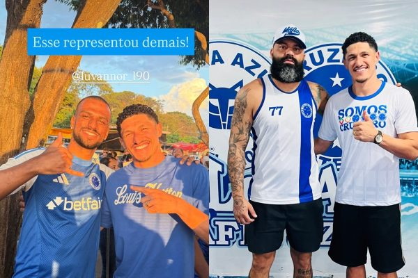 Luvannor com torcedores do Cruzeiro (foto: Reproduo)