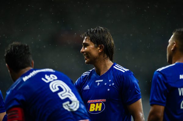 Marcelo Moreno, ex-atacante do Cruzeiro, em campo (foto: Bruno Haddad/Cruzeiro)