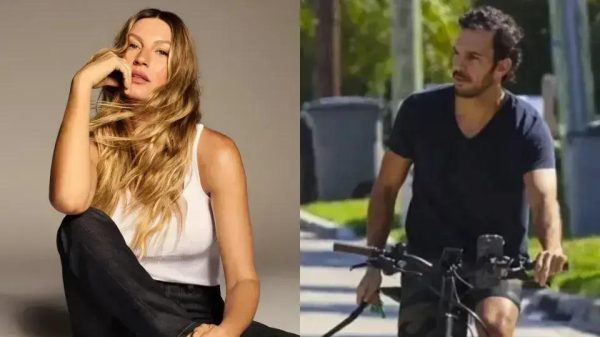 Namorado de Gisele Bündchen visto pela 1.ª vez após o nascimento do filho
