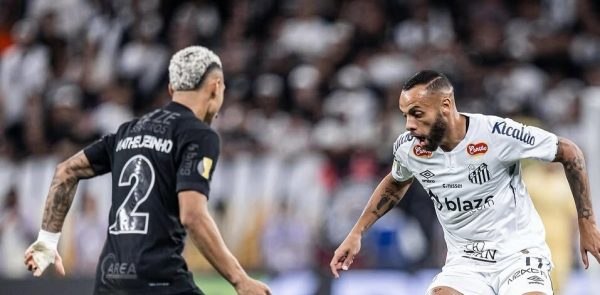 Santos caiu para o Corinthians no Paulista (foto: Raul Baretta/Santos)