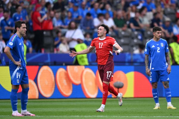 Sua eliminou Itlia nas oitavas de final da Eurocopa (foto: Kirill Kudryavtsev/AFP)