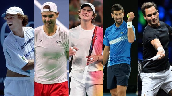 Joo Fonseca se igualou a Rafael Nadal e superou cones do tnis como Guga, Djokovic e Federer (foto: Cynthia Lum/Divulgao,  Thomas Coex, Willaim West, David Gray e Glyn Kirk/AFP)