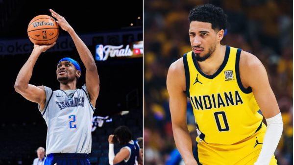 Jogo 7 define campeo da temporada 24/25 da NBA (foto: Thunder/Divulgao e Pacers/Divulgao)