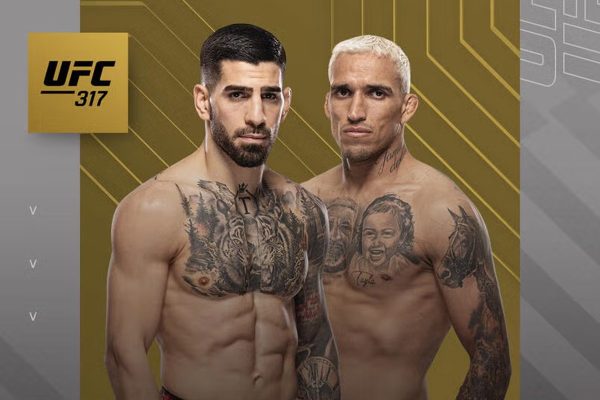 Ilia Topuria e Charles do Bronx se enfrentam no UFC 317 pelo cinturo do peso leve (foto: Divulgao/UFC)