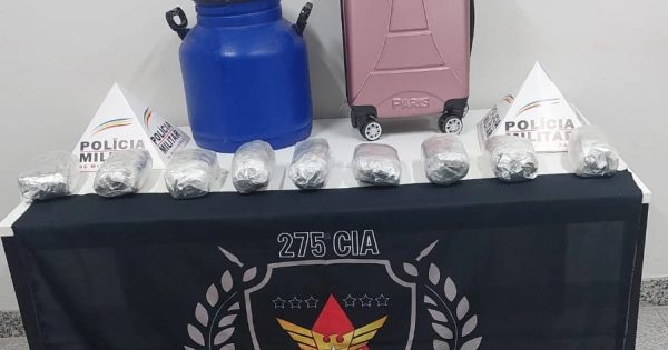 Morador de Fabriciano é preso ao receber uma mala com 10 quilos de skank