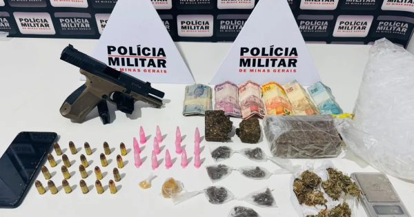 Três conduzidos com arma e drogas em Timóteo no fim de semana