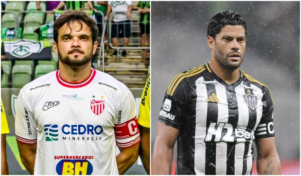 Norberto e Hulk, os capites de Villa Nova e Atltico (foto: Montagem com imagens de Mouro Panda/Amrica e Alexandre Guzanshe/EM/D.A Press)