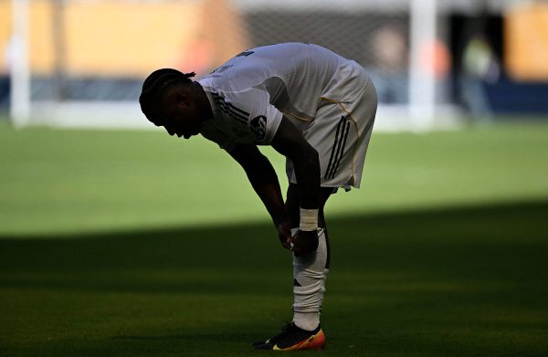 Vini Jr, atacante do Real Madrid e da Seleo Brasileira, em ao durante o Super Mundial de Clubes (foto: Patrcia de Melo Moreira/AFP)