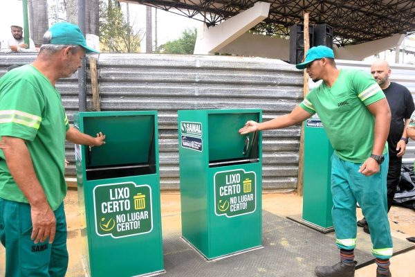 Lixeira subterrânea é instalada em Manhuaçu; veja como funciona | Vales de Minas Gerais