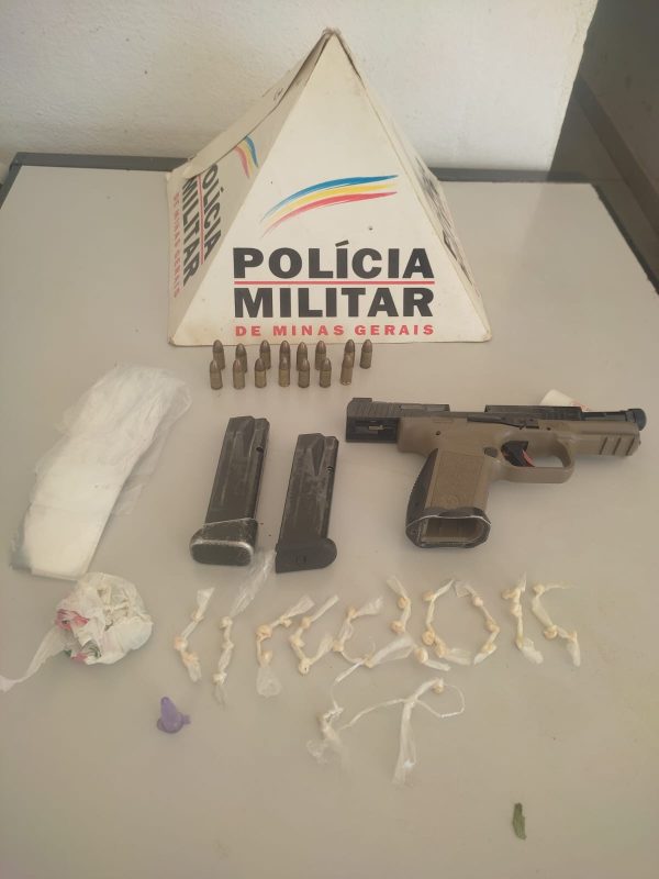 Perseguição policial termina com homem preso e apreensão de drogas e de pistola em Periquito | Vales de Minas Gerais