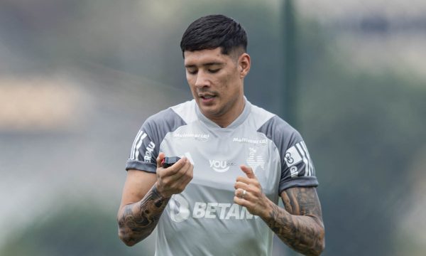 Zaracho durante treino do Atltico (foto: Pedro Souza/Atltico)